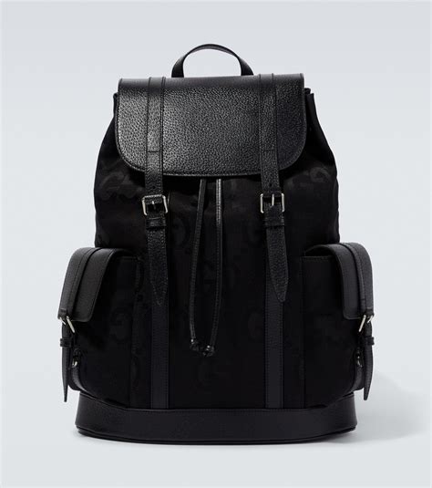 gucci jumbo gg black backpack